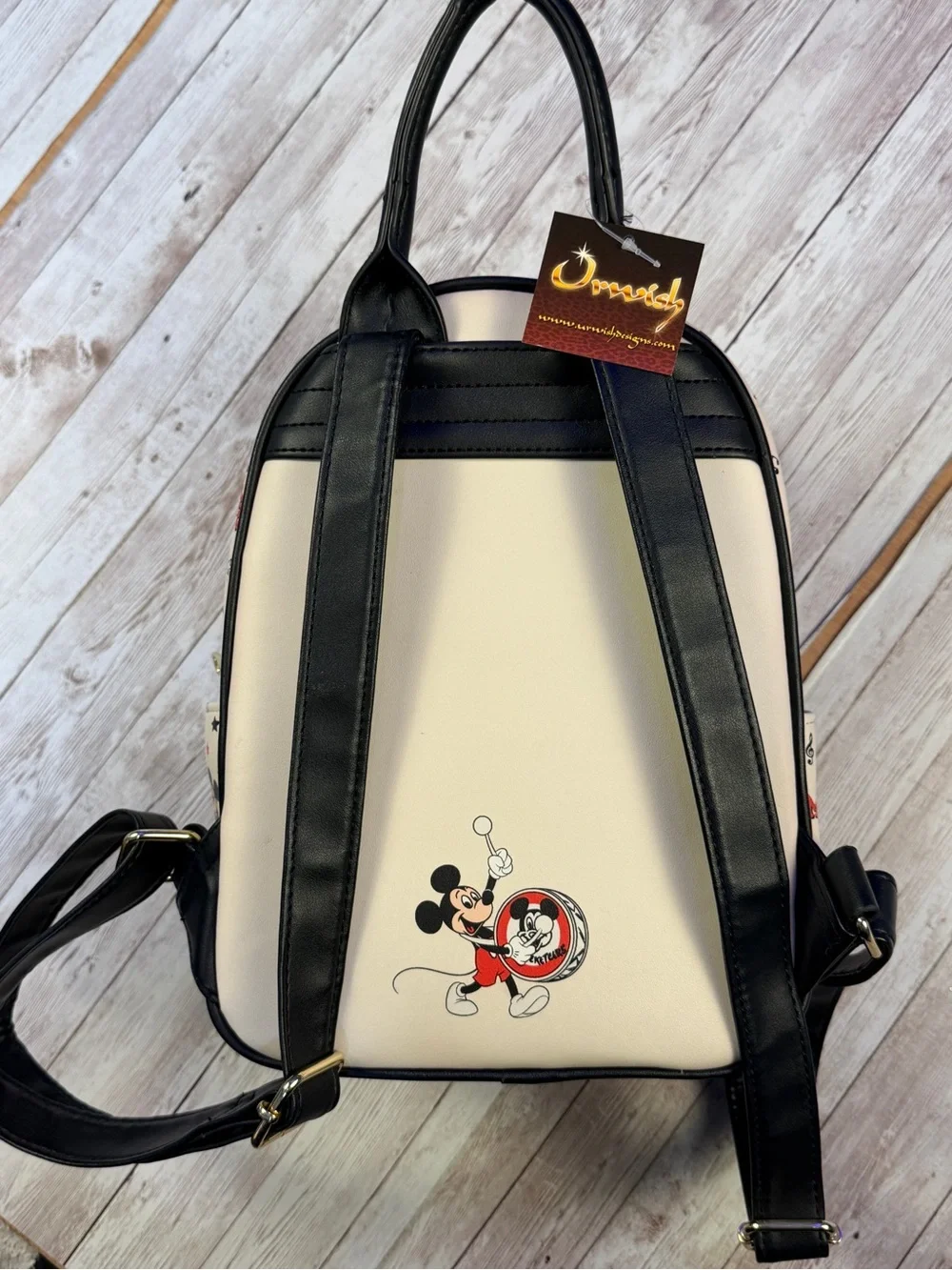 New Loungefly Mickey Mouse Club Mini Backpack - Cream & Red - Picture 8 of 11